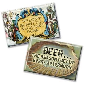 Funny Slogan magnet pair